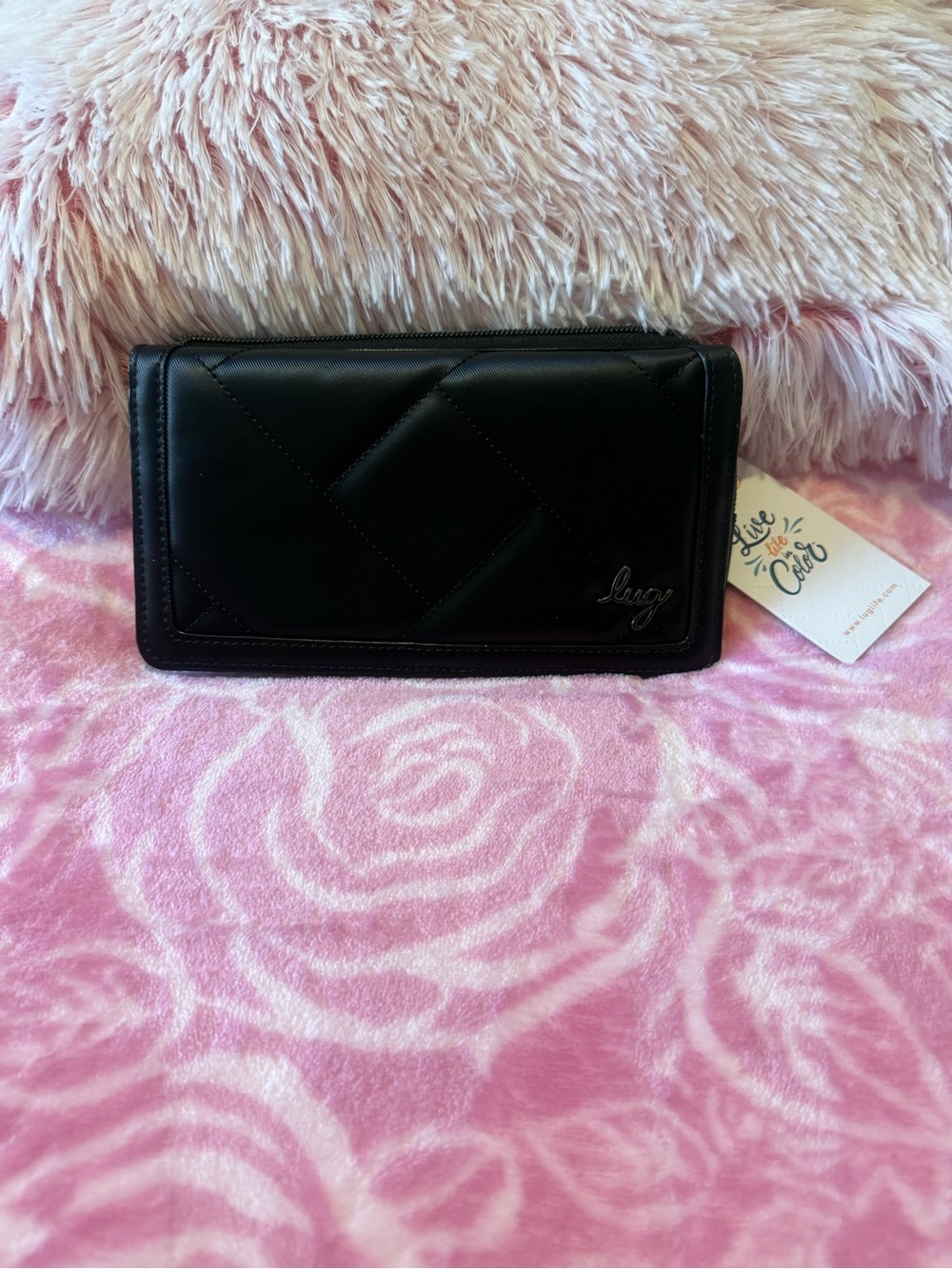 lug Black Quilted Surrey Wallet